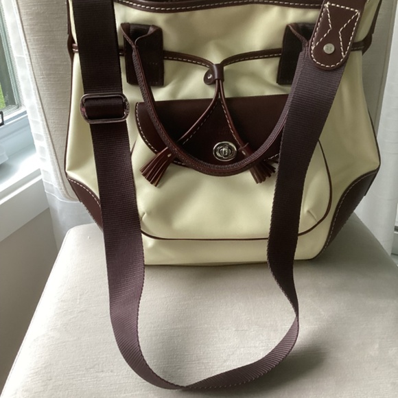 Lancel Paris (MISS LANCEL) Leather Trim Canvas Handbag Large Size - Picture 4 of 13